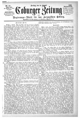 Coburger Zeitung Freitag 10. August 1888