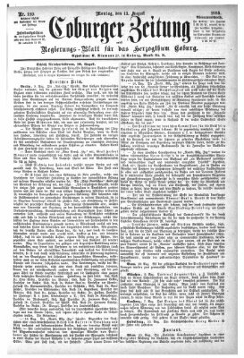 Coburger Zeitung Montag 13. August 1888