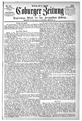 Coburger Zeitung Freitag 17. August 1888