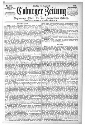 Coburger Zeitung Dienstag 21. August 1888