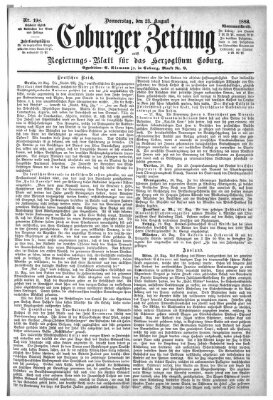 Coburger Zeitung Donnerstag 23. August 1888