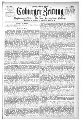 Coburger Zeitung Freitag 24. August 1888