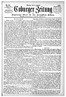 Coburger Zeitung Dienstag 28. August 1888