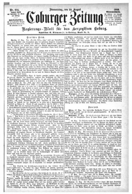 Coburger Zeitung Donnerstag 30. August 1888