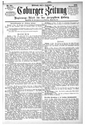 Coburger Zeitung Mittwoch 5. September 1888