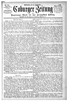 Coburger Zeitung Mittwoch 19. September 1888