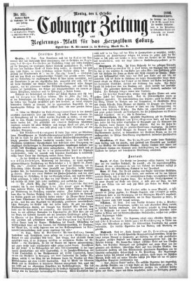 Coburger Zeitung Montag 1. Oktober 1888