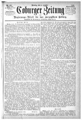 Coburger Zeitung Montag 8. Oktober 1888