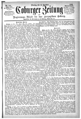 Coburger Zeitung Dienstag 16. Oktober 1888