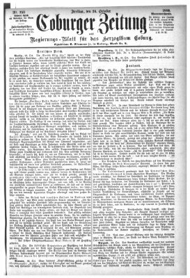 Coburger Zeitung Freitag 26. Oktober 1888