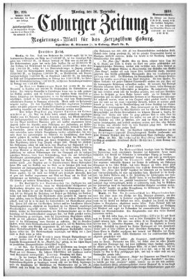 Coburger Zeitung Montag 26. November 1888