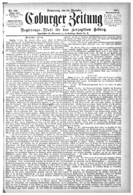 Coburger Zeitung Donnerstag 20. Dezember 1888