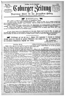 Coburger Zeitung Freitag 28. Dezember 1888