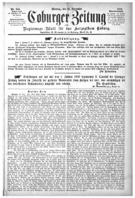 Coburger Zeitung Montag 31. Dezember 1888