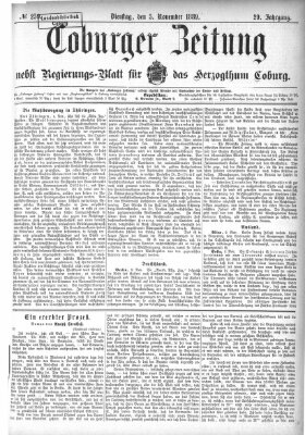 Coburger Zeitung Dienstag 5. November 1889