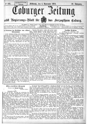 Coburger Zeitung Mittwoch 6. November 1889