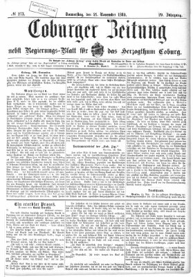 Coburger Zeitung Donnerstag 21. November 1889