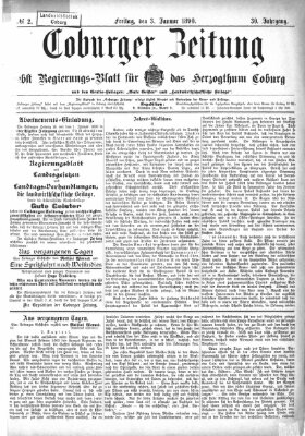 Coburger Zeitung Freitag 3. Januar 1890