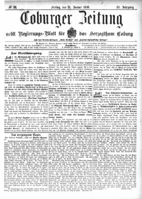 Coburger Zeitung Freitag 31. Januar 1890