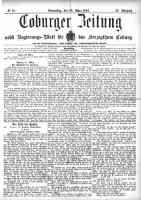 Coburger Zeitung Donnerstag 20. März 1890