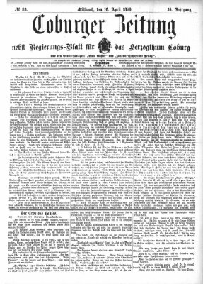 Coburger Zeitung Mittwoch 16. April 1890