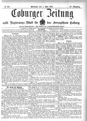 Coburger Zeitung Mittwoch 7. Mai 1890