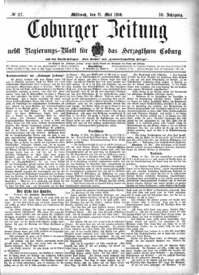 Coburger Zeitung Mittwoch 21. Mai 1890