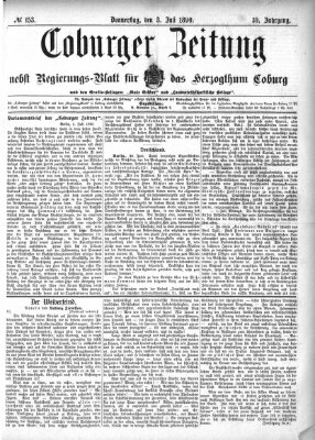 Coburger Zeitung Donnerstag 3. Juli 1890