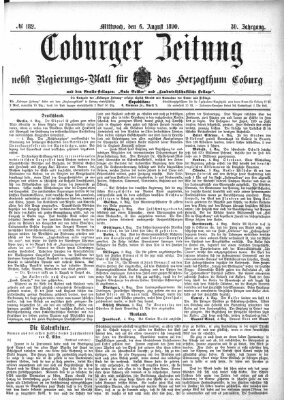 Coburger Zeitung Mittwoch 6. August 1890