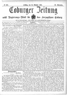 Coburger Zeitung Freitag 31. Oktober 1890