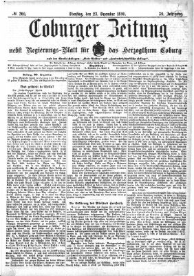 Coburger Zeitung Dienstag 23. Dezember 1890