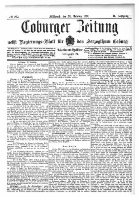 Coburger Zeitung Mittwoch 28. Oktober 1891