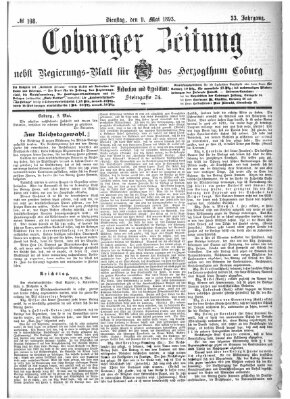 Coburger Zeitung Dienstag 9. Mai 1893