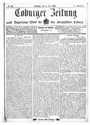 Coburger Zeitung Sonntag 9. Juli 1893