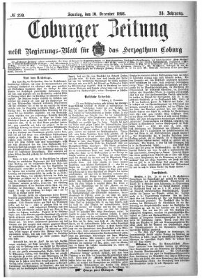 Coburger Zeitung Sonntag 10. Dezember 1893