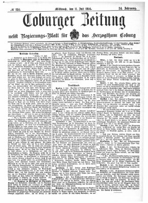 Coburger Zeitung Mittwoch 11. Juli 1894