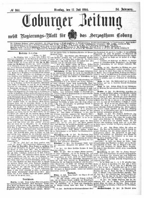 Coburger Zeitung Dienstag 17. Juli 1894