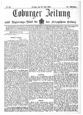 Coburger Zeitung Freitag 20. Juli 1894