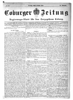 Coburger Zeitung Sonntag 7. Oktober 1894