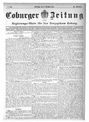 Coburger Zeitung Mittwoch 17. Oktober 1894