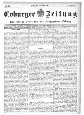 Coburger Zeitung Freitag 9. November 1894