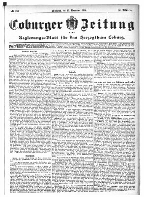 Coburger Zeitung Mittwoch 28. November 1894