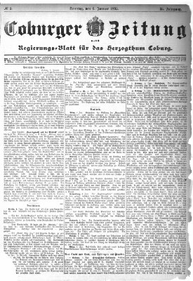 Coburger Zeitung Sonntag 6. Januar 1895