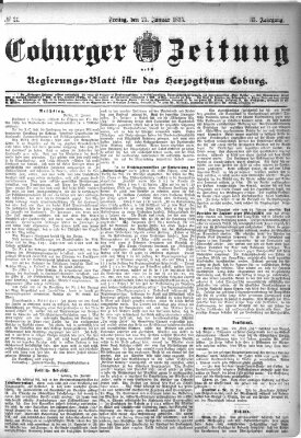 Coburger Zeitung Freitag 25. Januar 1895