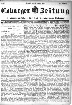 Coburger Zeitung Mittwoch 30. Januar 1895