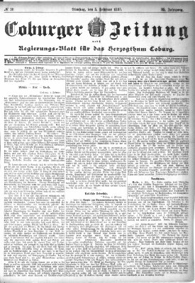 Coburger Zeitung Dienstag 5. Februar 1895