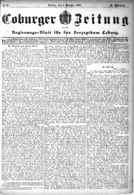 Coburger Zeitung Freitag 8. Februar 1895