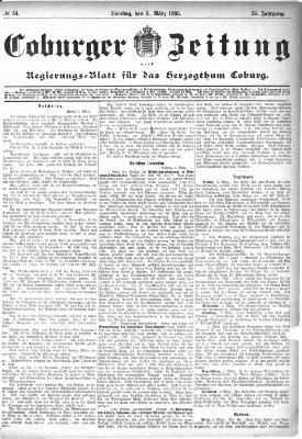 Coburger Zeitung Dienstag 5. März 1895