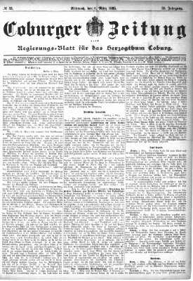 Coburger Zeitung Mittwoch 6. März 1895