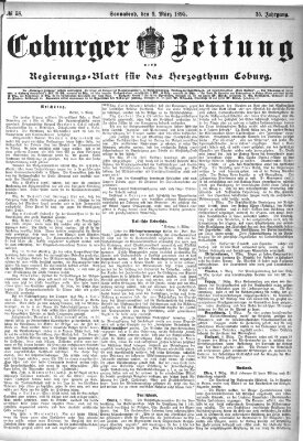 Coburger Zeitung Samstag 9. März 1895